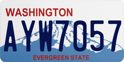 WA license plate AYW7057