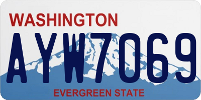 WA license plate AYW7069