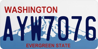 WA license plate AYW7076