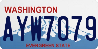 WA license plate AYW7079