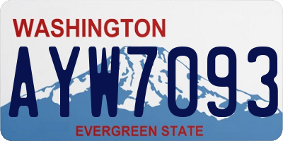 WA license plate AYW7093