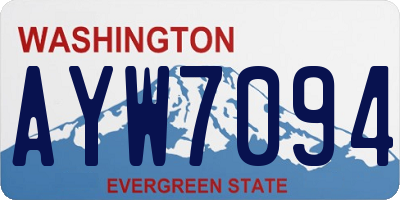 WA license plate AYW7094