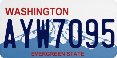 WA license plate AYW7095