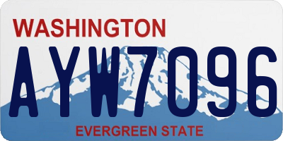 WA license plate AYW7096