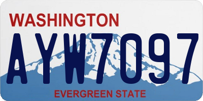 WA license plate AYW7097