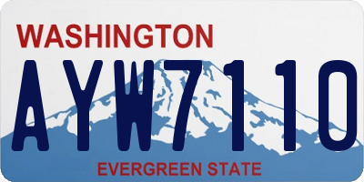 WA license plate AYW7110