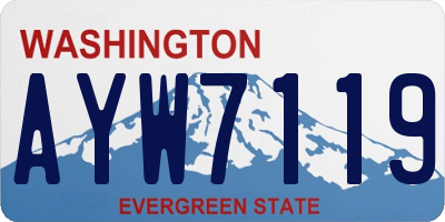 WA license plate AYW7119