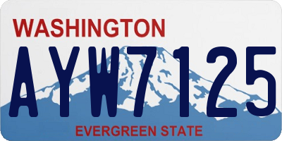 WA license plate AYW7125