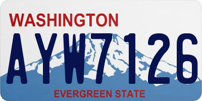 WA license plate AYW7126