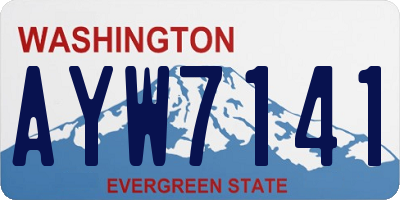 WA license plate AYW7141