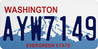WA license plate AYW7149