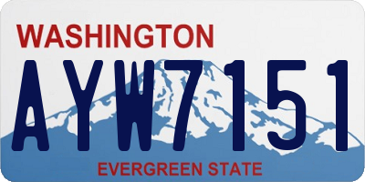 WA license plate AYW7151