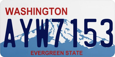 WA license plate AYW7153