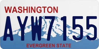 WA license plate AYW7155