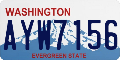 WA license plate AYW7156