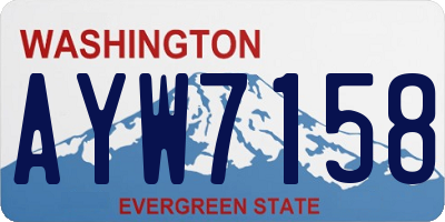 WA license plate AYW7158