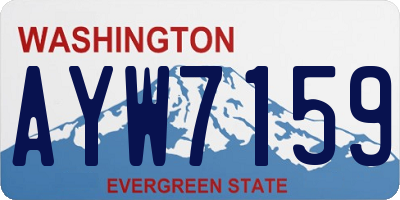 WA license plate AYW7159