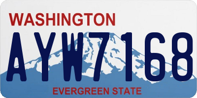 WA license plate AYW7168