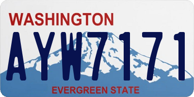 WA license plate AYW7171