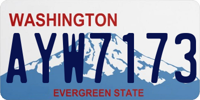 WA license plate AYW7173