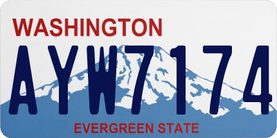 WA license plate AYW7174