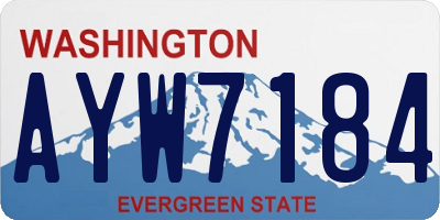 WA license plate AYW7184