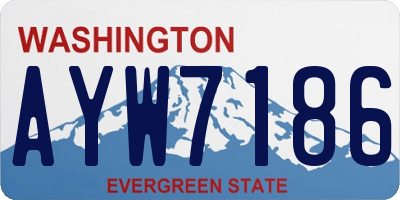 WA license plate AYW7186