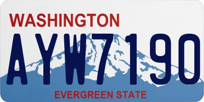 WA license plate AYW7190