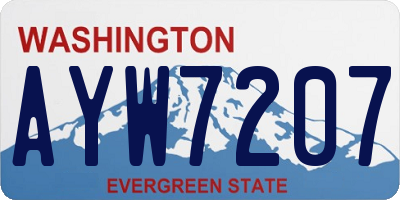 WA license plate AYW7207