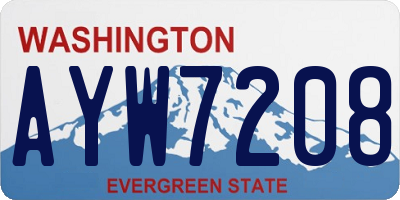WA license plate AYW7208