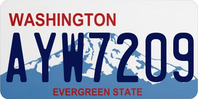 WA license plate AYW7209