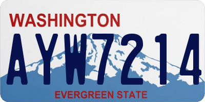 WA license plate AYW7214