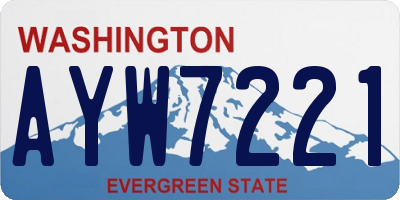 WA license plate AYW7221