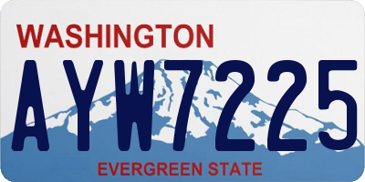 WA license plate AYW7225