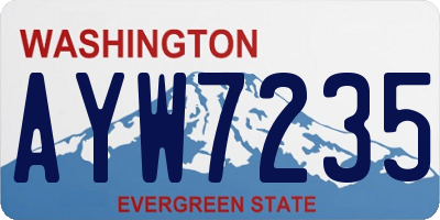 WA license plate AYW7235