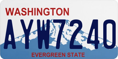 WA license plate AYW7240