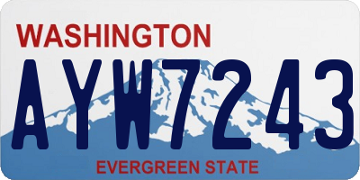 WA license plate AYW7243