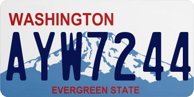 WA license plate AYW7244