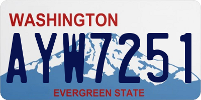 WA license plate AYW7251