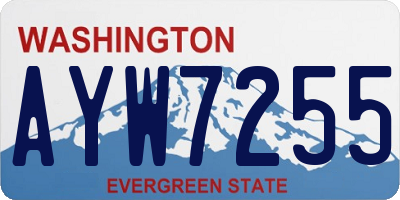 WA license plate AYW7255