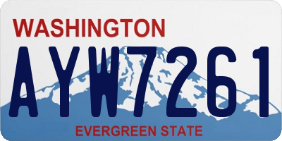 WA license plate AYW7261