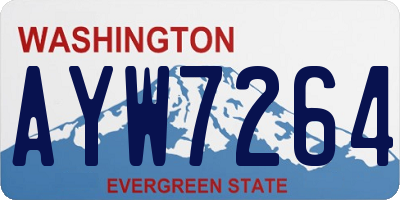 WA license plate AYW7264