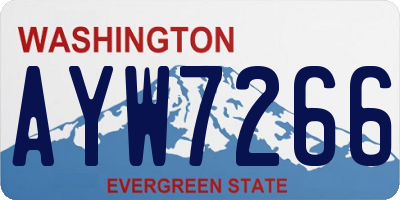 WA license plate AYW7266