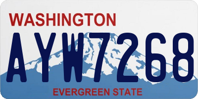 WA license plate AYW7268