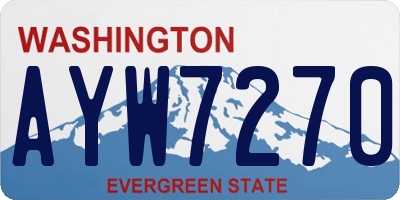 WA license plate AYW7270