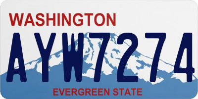 WA license plate AYW7274