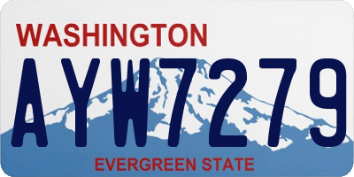 WA license plate AYW7279