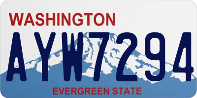 WA license plate AYW7294