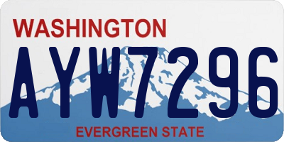 WA license plate AYW7296