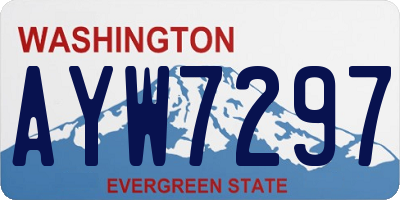 WA license plate AYW7297